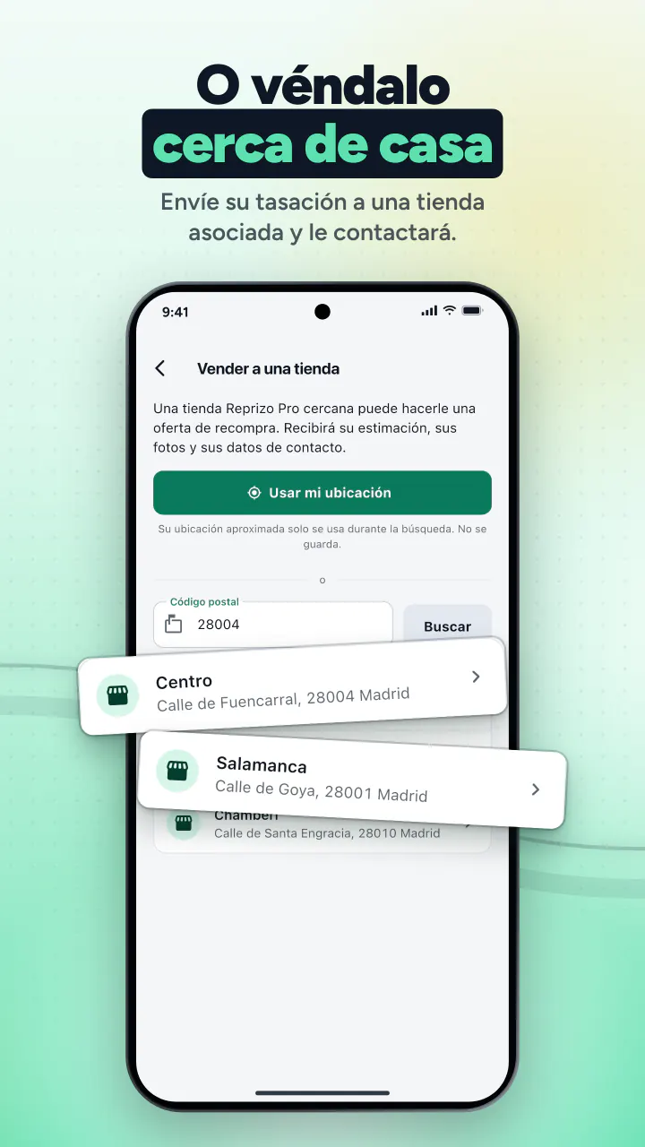 O véndalo cerca de casa. Envíe su tasación a una tienda asociada y le contactará.