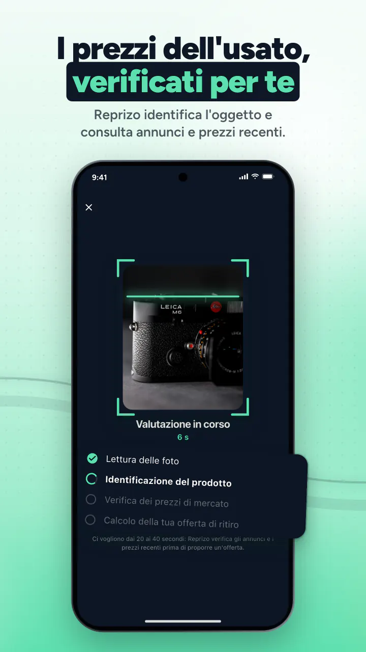 I prezzi dell'usato, verificati per te. Reprizo identifica l'oggetto e consulta annunci e prezzi recenti.